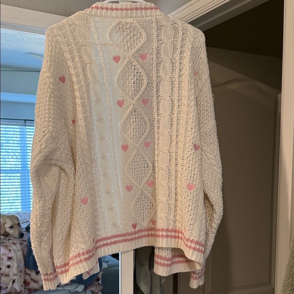 Taylor Swift Lover Cardigan with Pink Hearts (official merch)
